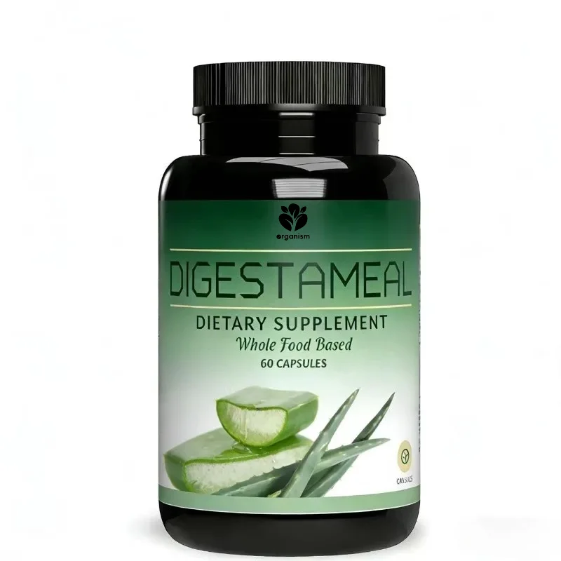 Intestinal health enzymes and probiotic aloe vera leaf capsules - relieve bloating,+digestive supplement 60 capsules