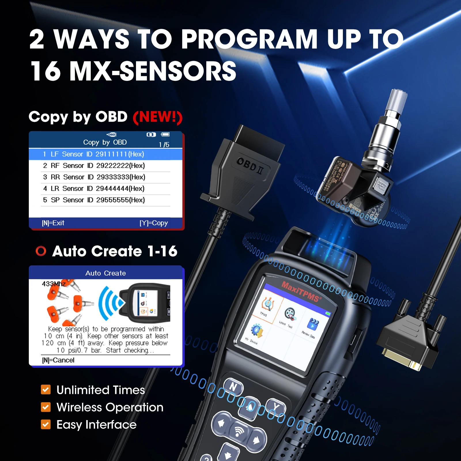 Autel MaxiTPMS TS408S MX-Sensor TPMS Programmer Relearn Tool 2024 OBD Programmming Scanner Upgraded of Autel TS408 TS401