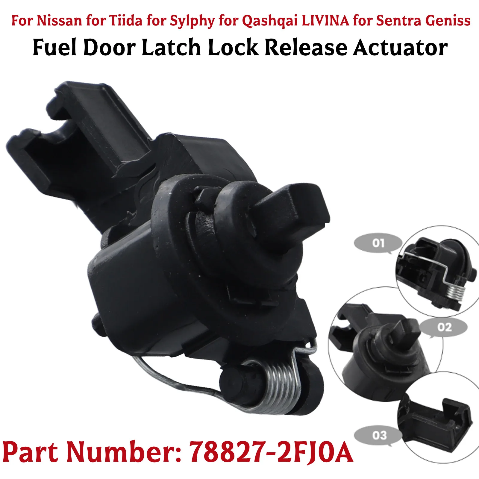 

Fuel Door Latch Lock Release Actuator Gas Tank Lock Switch for Nissan for Tiida for Sylphy for Qashqai LIVINA for Sentra Geniss