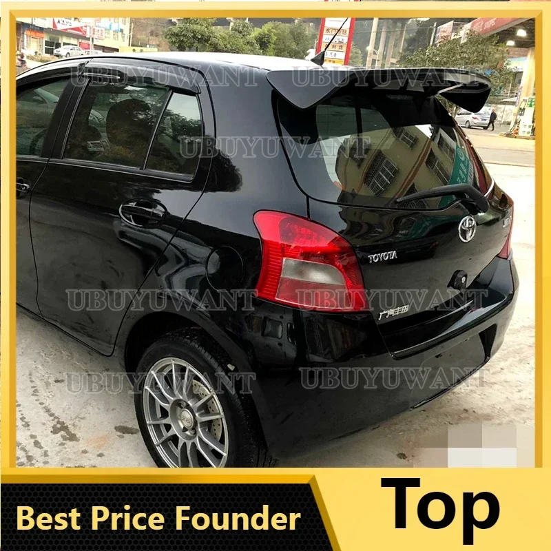 For Toyota Yaris 2008 2009 2010 2011 2012 2013 ABS Plastic Unpainted Primer Color Rear Trunk Lip Wing Roof Spoiler Car Styling