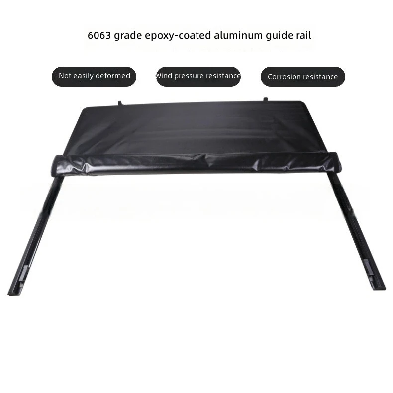 Tailgate Flat Lid for Pickup Truck Bed, Aluminum and Plastic Custom Fit Soft Roll-Up Tonneau Cover for Ford Ranger Raptor