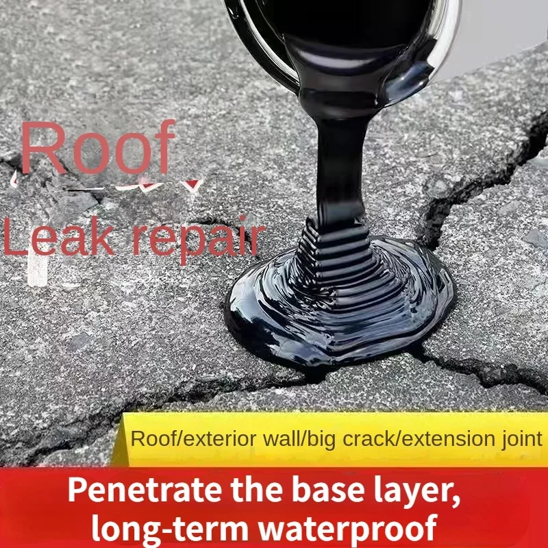 Caulking adhesive, exterior roofing, asphalt, waterproofing, leakage plugging, coating, polyurethane waterproofing material