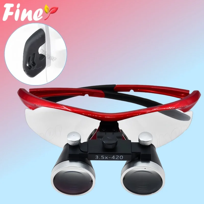

Finer 2.5X 3.5X Dental Loupes Ultra-lightweight Dental Surgical Loupes 320-420mm Dental Magnifying Glasses Surgery Tools