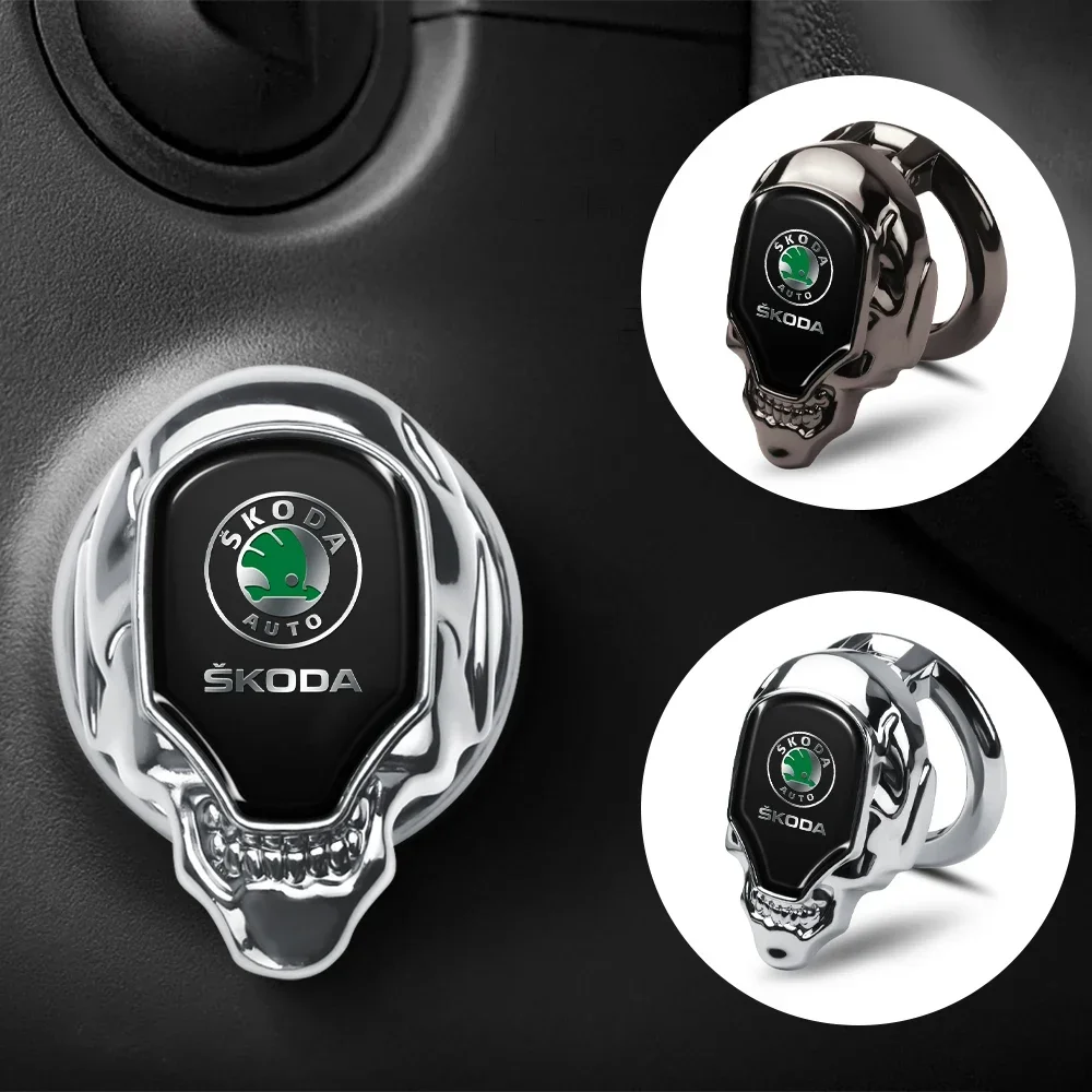 

Skoda Skull Car Engine Start Button Cover Decorative Sticker for Octavia Kodiaq Superb Auto Interior Accessories