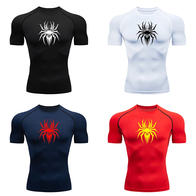 New Compression Shirt Men Fitness Gym Super Hero Sport Running T-Shirt Rashgard Tops Tee Quick Dry Short Sleeve T-Shirt For Men
