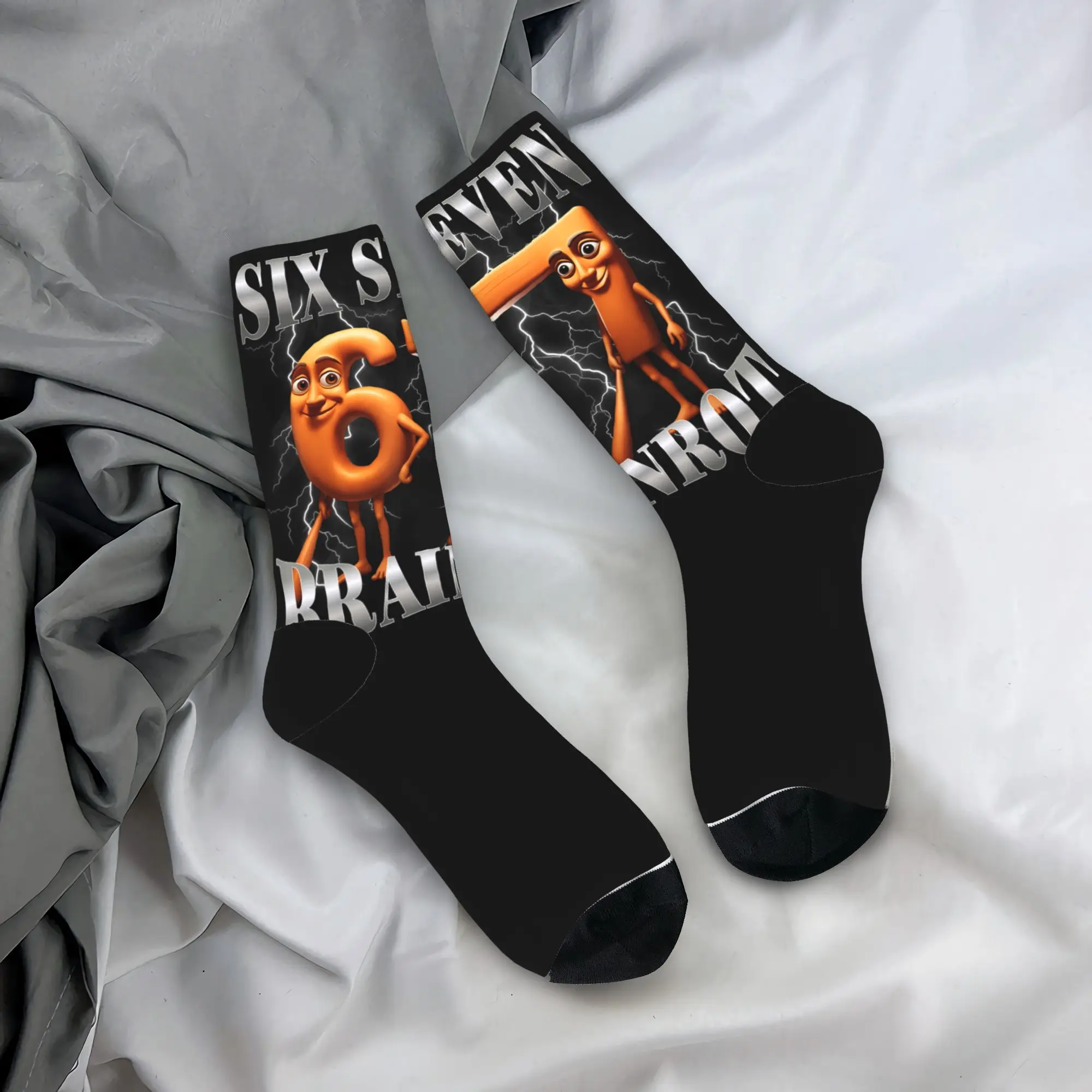 

Funny 67 Italian Brainrot Tung Tung Sahur Six Seven Meme Socks Stockings Non-Slip Men Socks Autumn Fashion Outdoor Socks