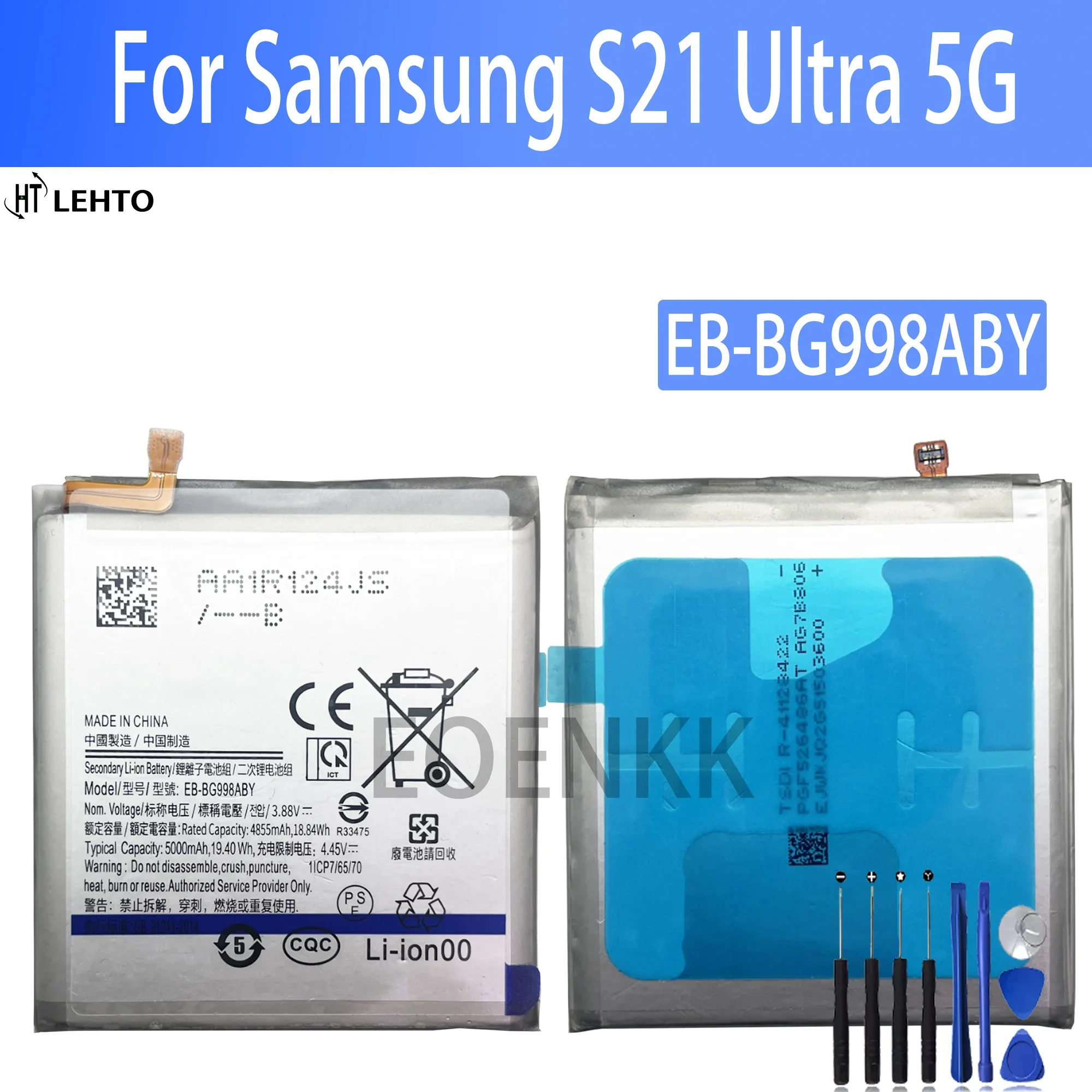 

100% high capacity EB-BG998ABY Battery For Samsung S21 Ultra 5G Phone Replacement Bateria
