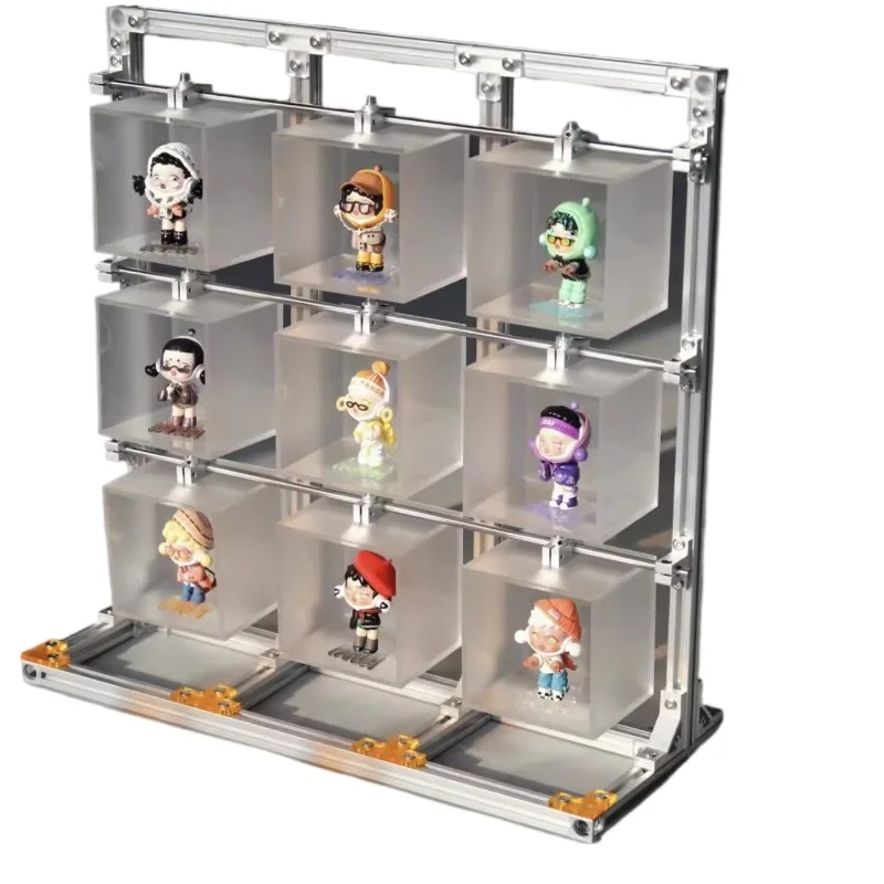 

Premium blind box figure storage finishing display stand profile acrylic suspended coffee tea cup holder blind box cabinet