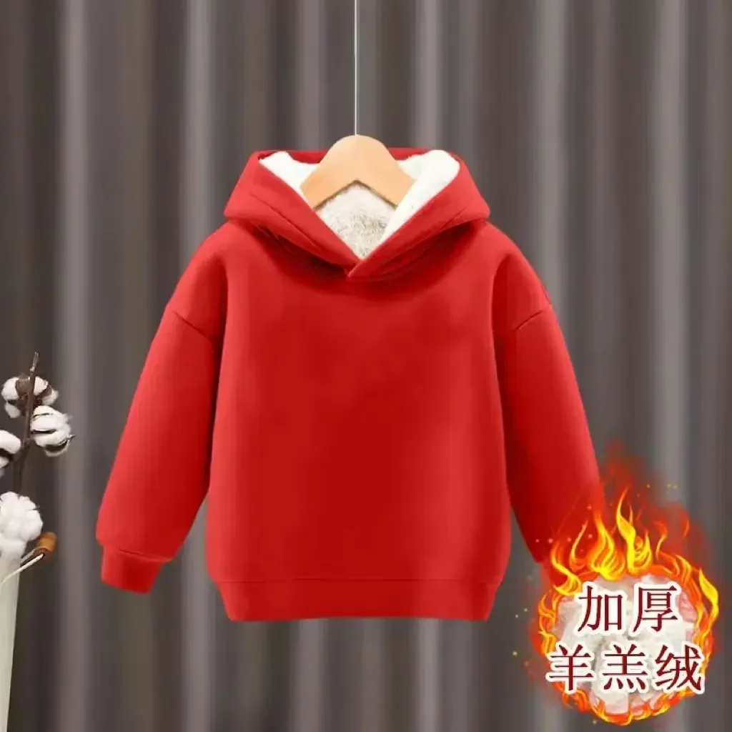 Sweatshirt Hoodie Winter Autumn Children's Clothing Top Velvet Long Sleeve Hoodies for Children 6 7 8 9 10 11 12 13 14 15 Year