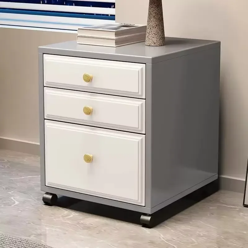 Solid wood modern three-drawer bedside table, environmentally friendly and durable, small apartment cabinet