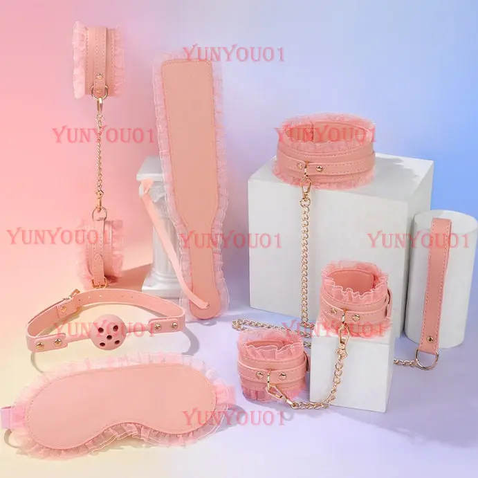 

Lace Set Collar Maid Cosplay Bracelet Eye Mask Leather Shot Props Six-piece Jewelry Gift