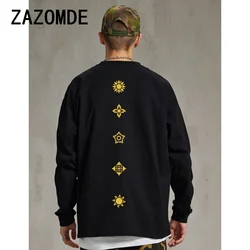 ZAZOMDE Autumn Graphic Characters Print T-Shirts For Men Long Sleeve Oversized Tee Shirt New Casual Cotton Y2K Streetwear TShirt