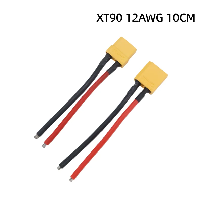 XT90 Plug Male/Female Connector with 100mm 12AWG Silicone Wire for RC Battery Cable