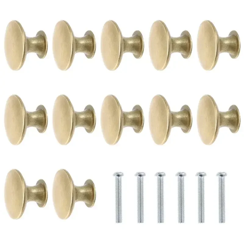 Mini boutons de porte en métal doré, 12 pièces, petites poignées, boîte à bijoux en bois, tiroir avec vis, quincaillerie de meubles