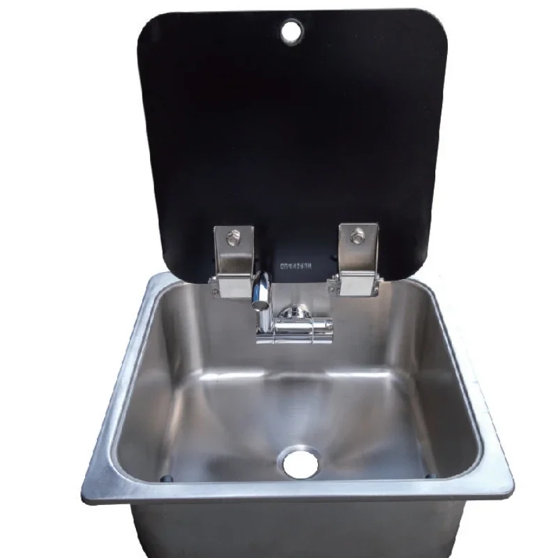 Rv water basin self-towing modified RV accessories 304 stainless steel with lid wash basin square wash basin