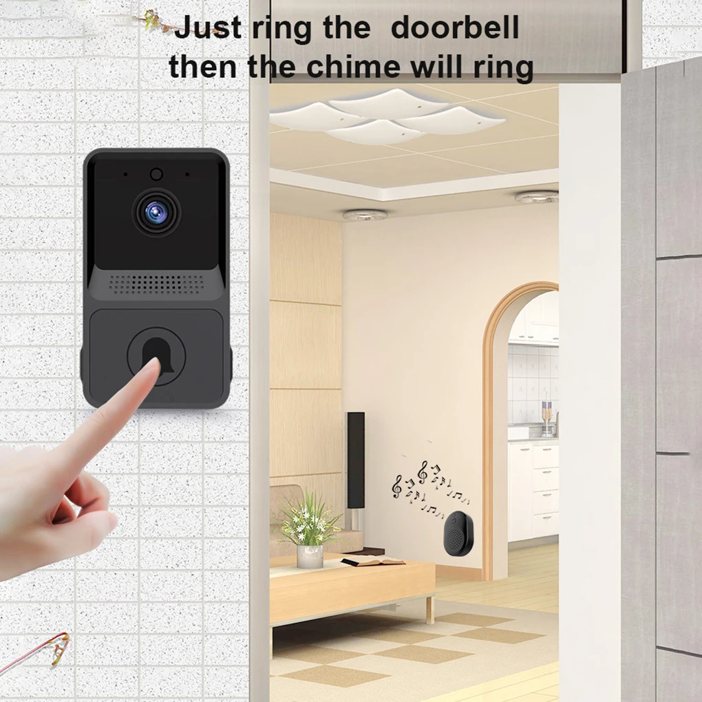 720P Smart 2.4G WiFi Door Bell Two Way Intercom Remote Viewing Wireless Button Doorbell Hotel Security System Accessory