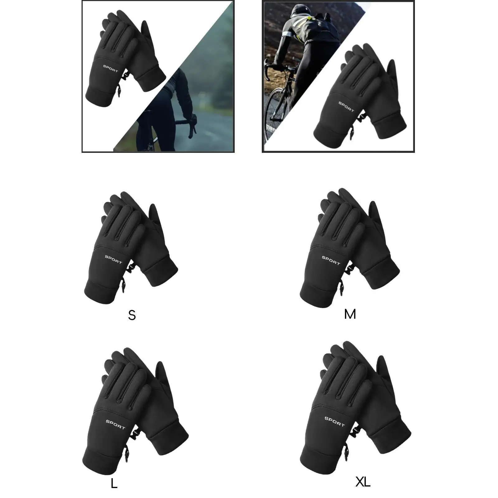 Riding Gloves Thermal Gloves Touch Screen Cycling Non Slip Portable Mittens Warm