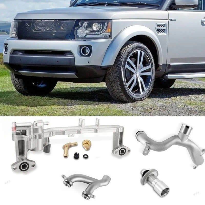 AJ133 5.0L SCV8 LR122709 Upgraded Aluminum Cooling Water Pipe System Kit for Range Rover Sport VELAR for Jaguar Fpace Ftype