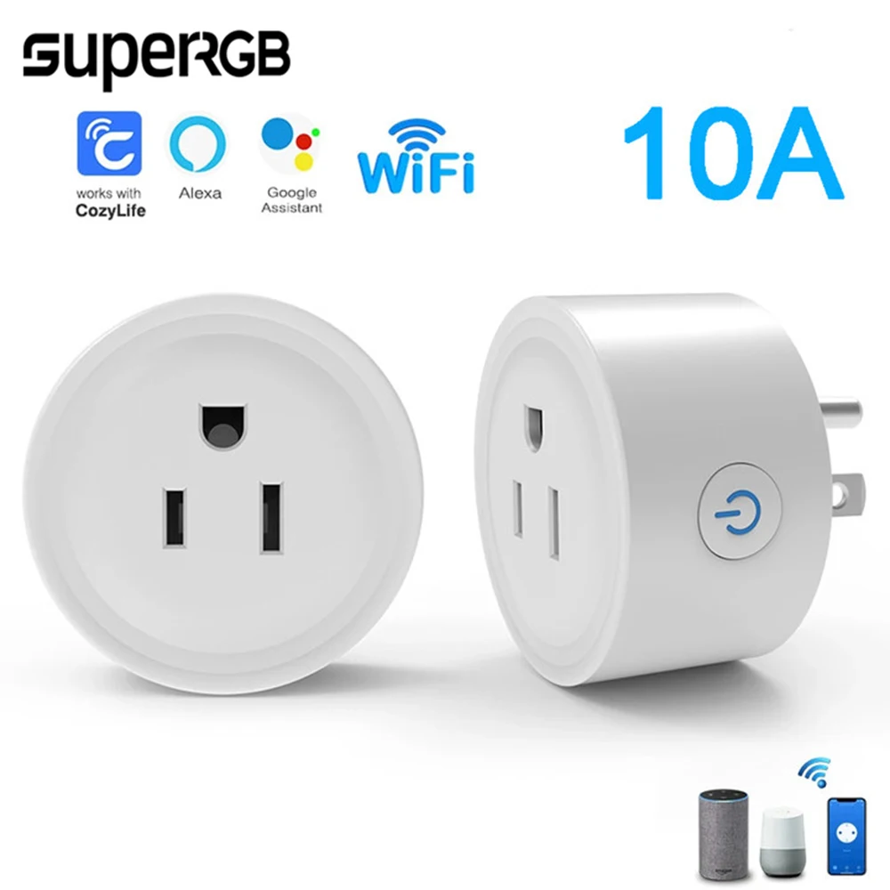 App Wifi Smart US Plug 10A Mini Smart Socket for Remote Vioce Group App Control Timing Support Intelligent Alexa Google Home