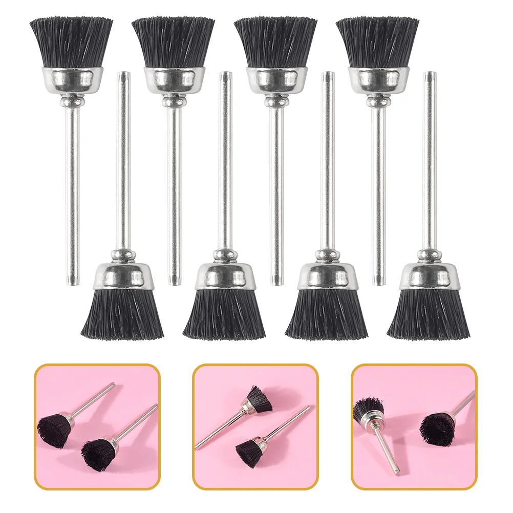 8 pièces forets à ongles brosse de nettoyage poils souples forts bricolage beauté accessoires de Nail Art foret brosse accessoires de manucure