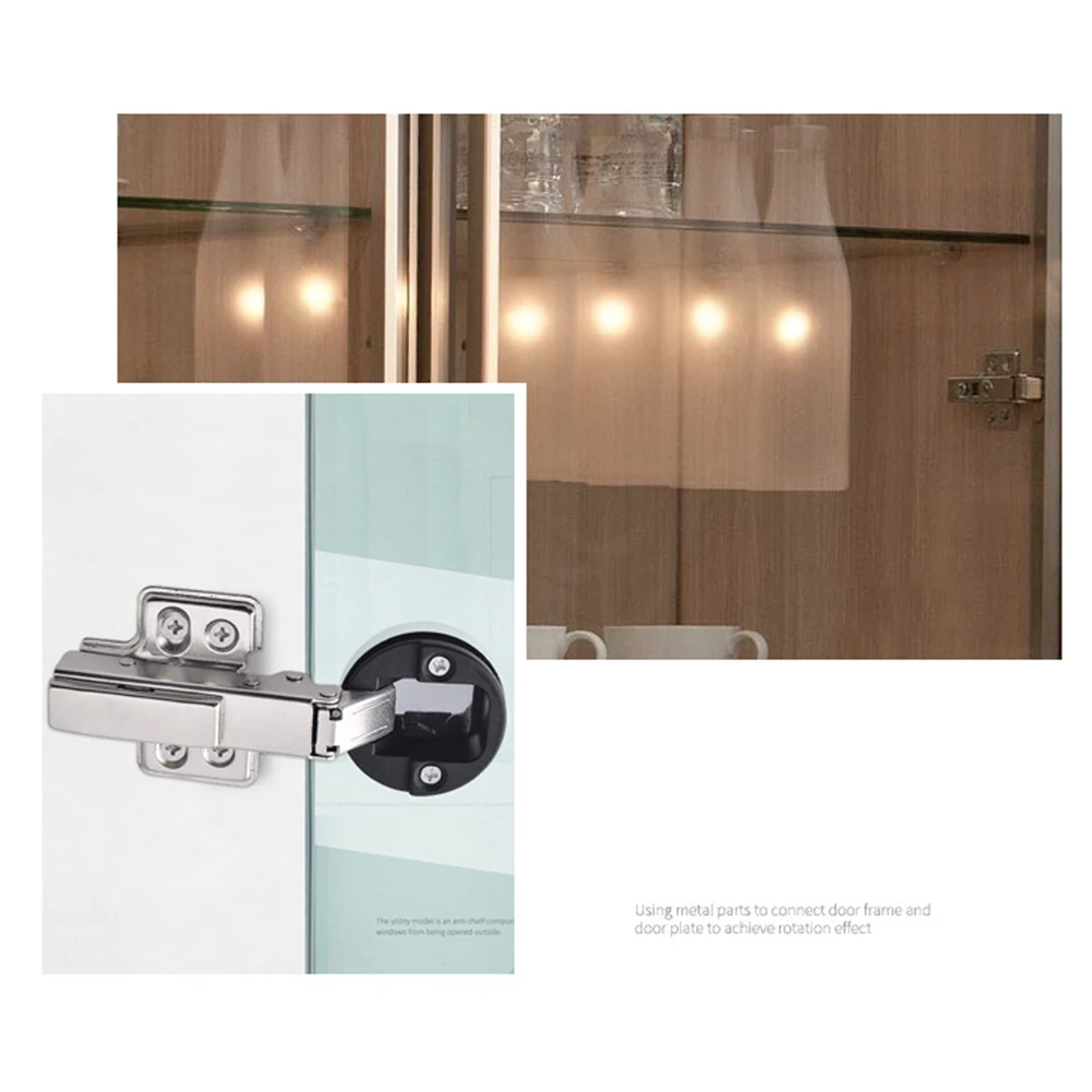 Glass Hinge Door Hinge Damping Hinge For Glass Door Home Hotel Meeting Room Metal+plastic Stability Accessories