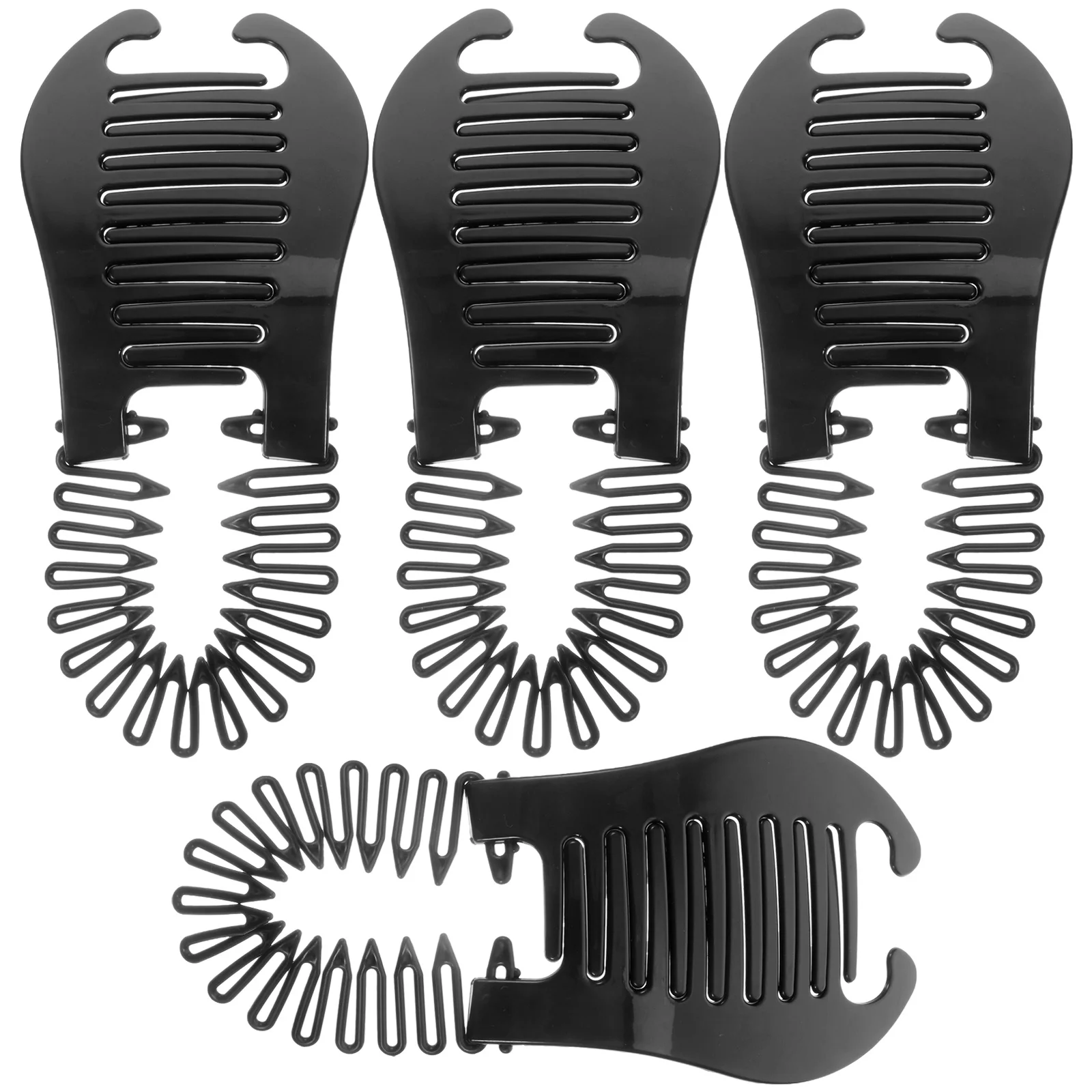 4 قطعة مقاطع الموز المتشابكة أدوات تجديل الشعر انحناء مقاطع الشعر لتصفيف النساء الموز كليب مشط تجديل أداة #5