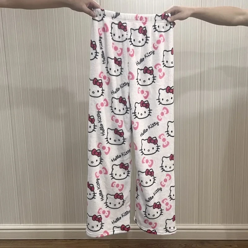 Y2K Hello Kitty pyjama anime damespyjama Cartoon Fashion Home Nachtkleding Broek Leisure Home Kleding Winterbroek