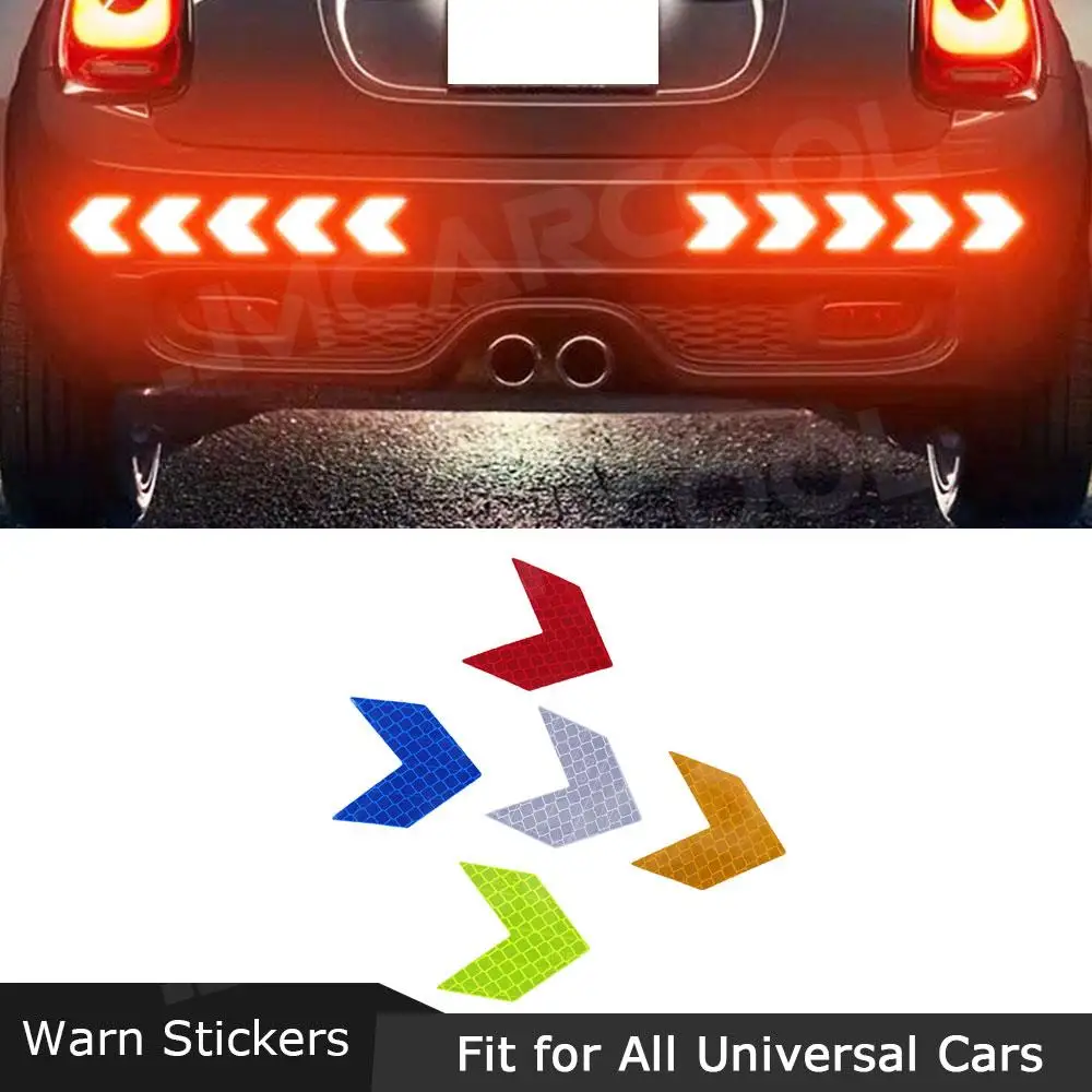 10PCS Pfeil Reflektierende Klebeband Aufkleber Aufkleber Sicherheit Vorsicht Warnung Reflektierende Band Für Lkw Motorrad Fahrrad Form – Detail 1