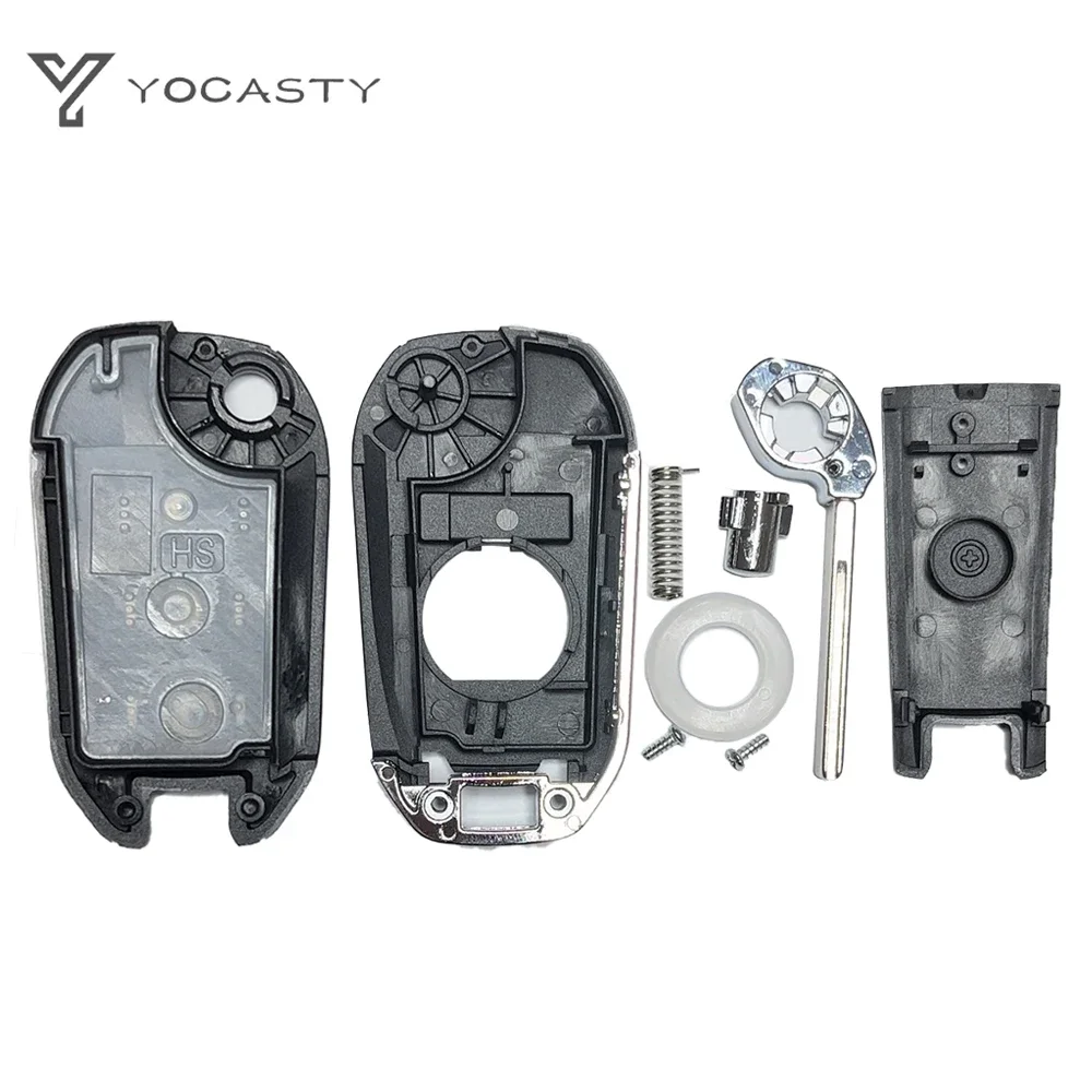 YOCASTY-Flip Caso Shell Chave do Carro Remoto, 3 Botões, Citroen Aircross C3, C4, Peugeot 308, 208, 508, 3008, 5008, VA2, HU83