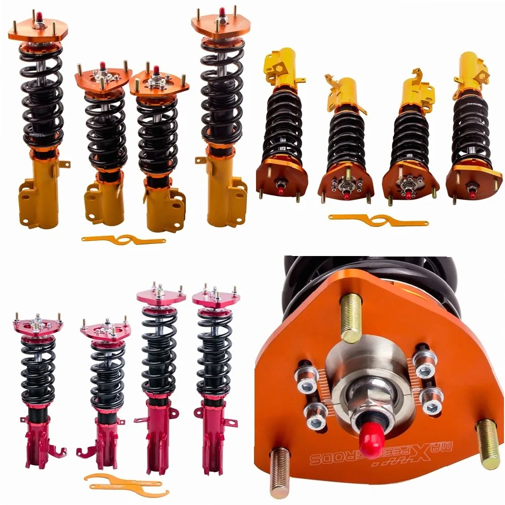 

Maxpeedingrods Coilover Suspension Kit for Toyota Corolla E90 E100 E110 AE92 AE101 AE111 - Adjustable Damping & Lowering
