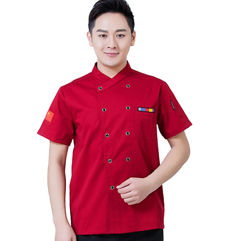 Restaurant Männer der Chef Jacke Catering Hotel Küche Uniform Kantine Weibliche Kochen Kostüm Bäckerei Sommer frauen Arbeiten Kleidung