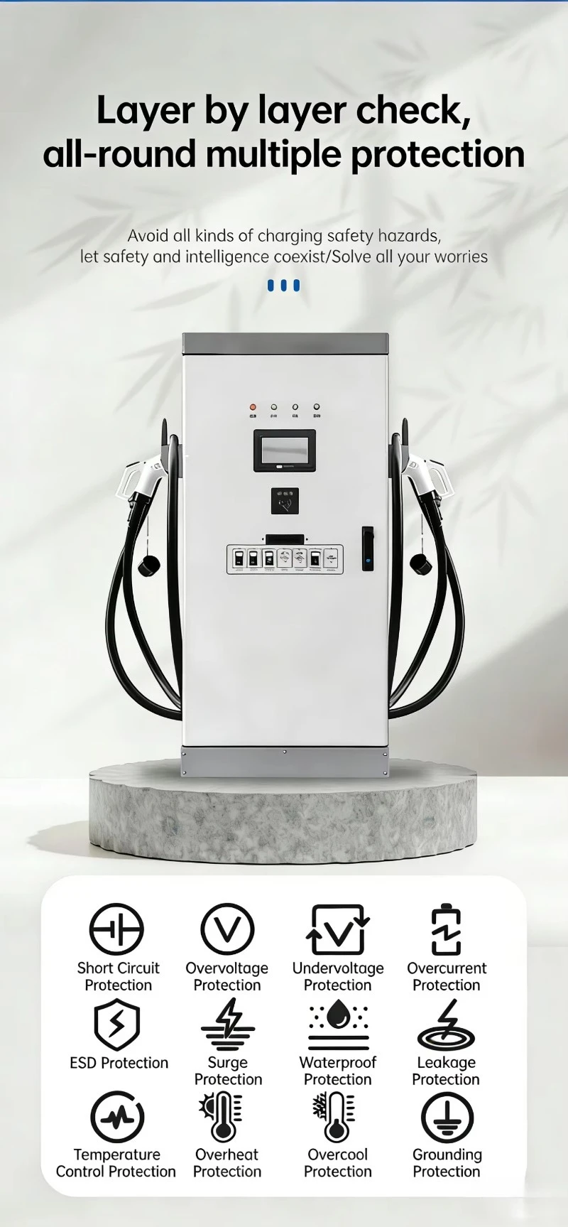 60kW New Energy Electric Vehicle Three-Phase DC Charging Pile Fast Charging GB Interface 380V Input New