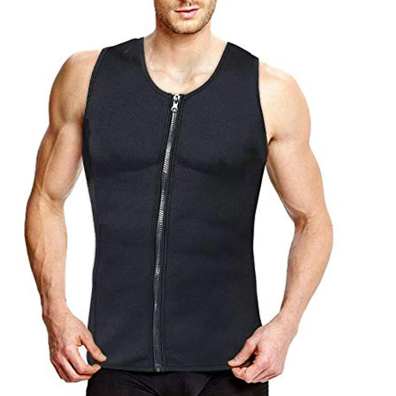 

Fitness Mens Shapewear Sweat Workout Tank Top for Men Slimming Waist Corset Neoprene Vest for Weight Loss Tummy Fat Burner