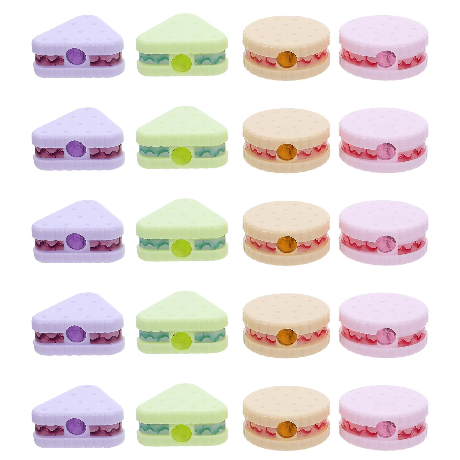 36Pcs Manual Cookie Pencil Sharpeners Creative School Supplies for Children Classroom Prizes Back to School Party Favors