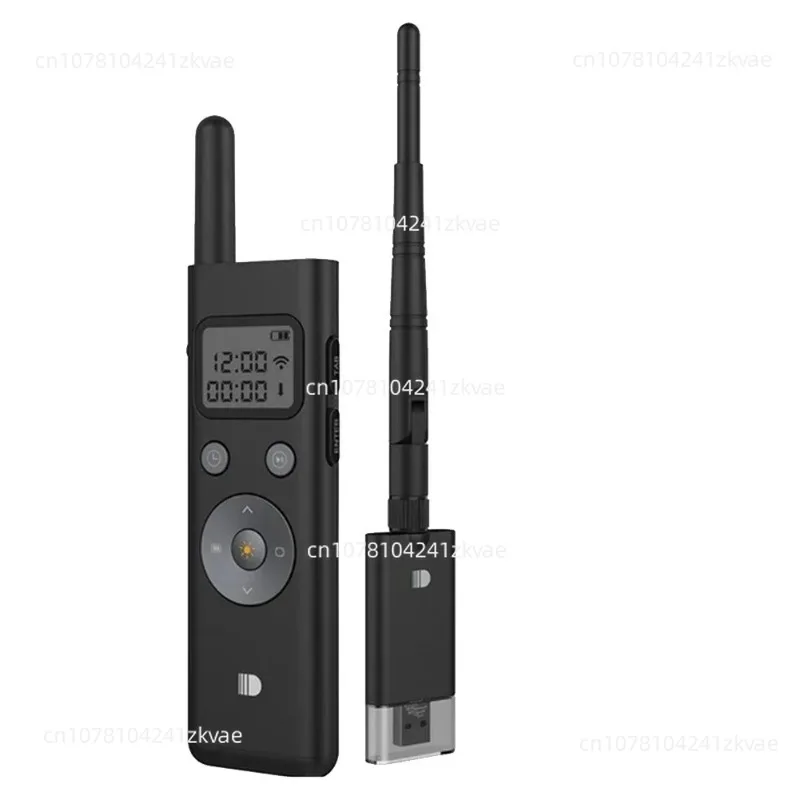 LCD Display Screen Green Light RF Remote Control 300M Distance Wireless PPT Pointer Click Demonstration