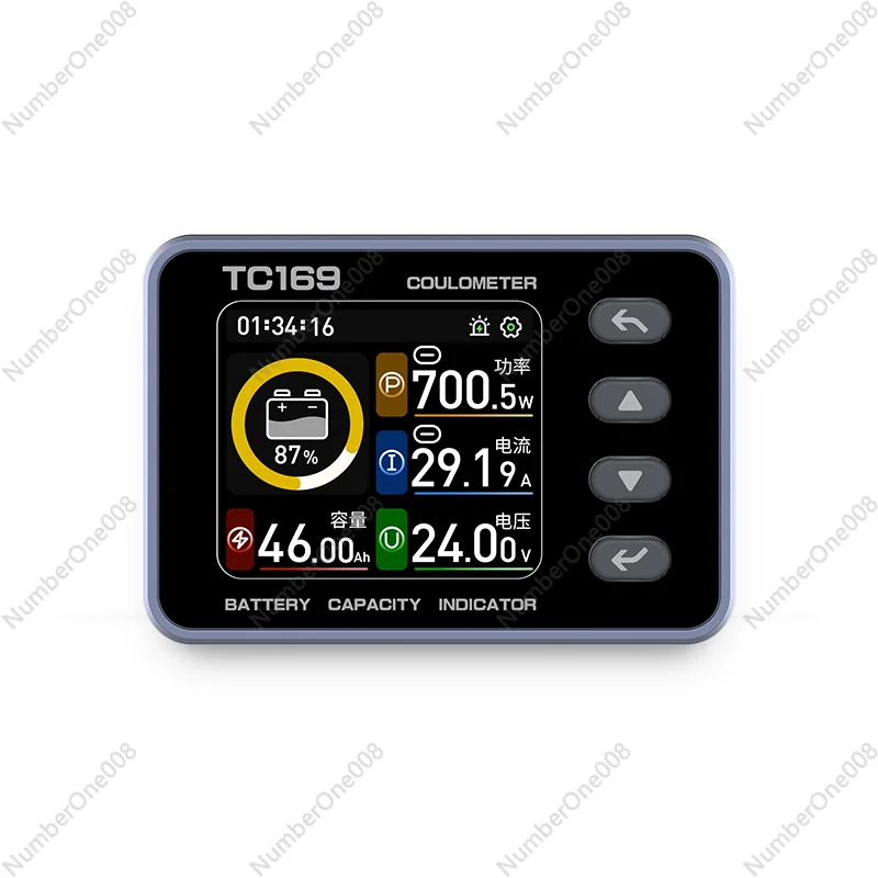 

TC169 Color Screen Coulometer Power Display Mobile Power Supply AGV Stacker Iron Lithium Battery Capacity Detection Table
