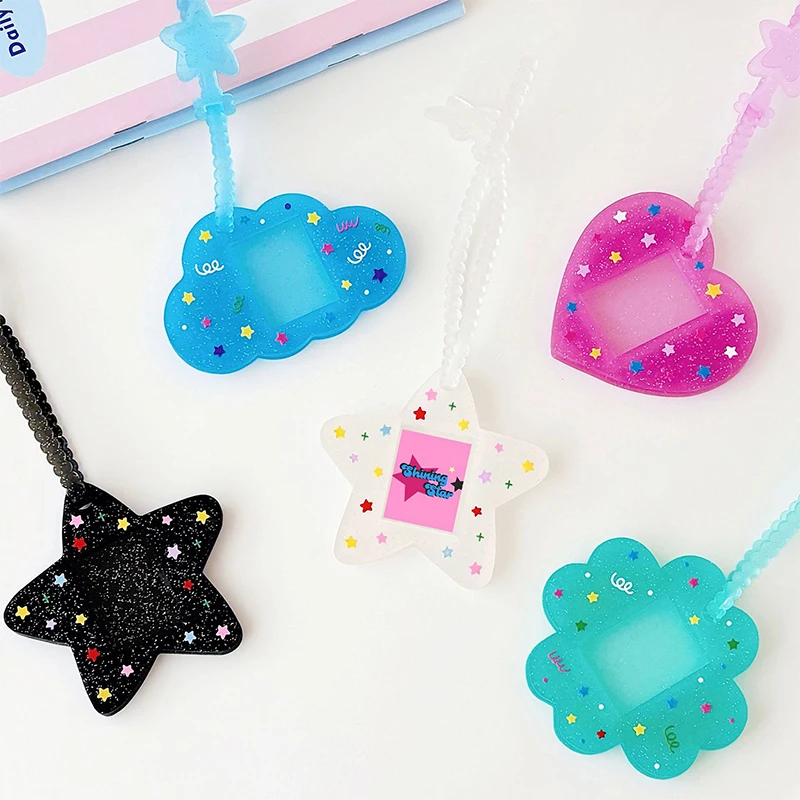 Ins Cute Star Silicone 1 pollice Kpop Portafoto Portafoto Portafoto Borsa Ciondolo Cancelleria scolastica