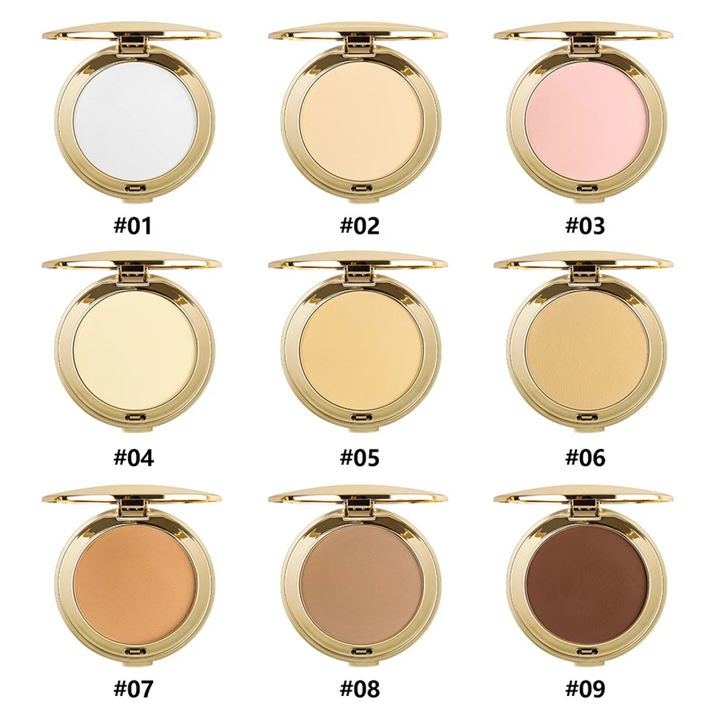 Private Label 9-color Concealer Pressed Powder Full Coverage Custom Logo Oil Control Long Lasting Natural Matte Makeup Wholesale