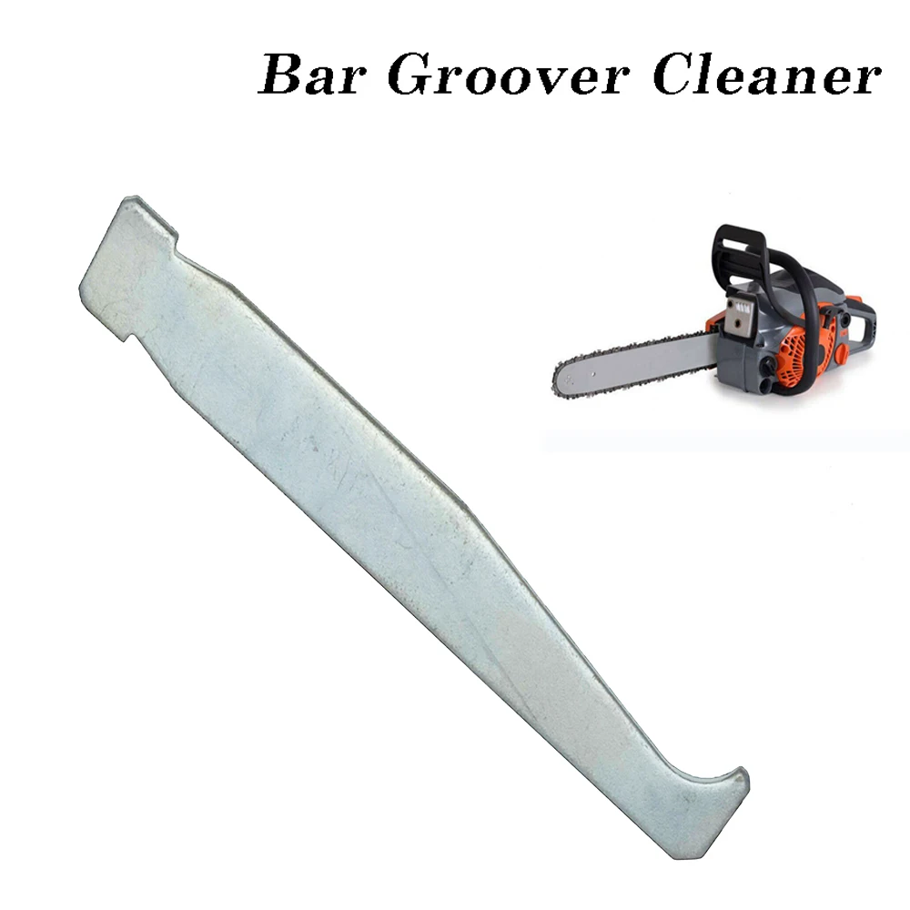 1pcs Carbon steel Bar Groove Cleaner for Most Chainsaw Guide Bar Guide Bar Rail Groove Cleaning Tool