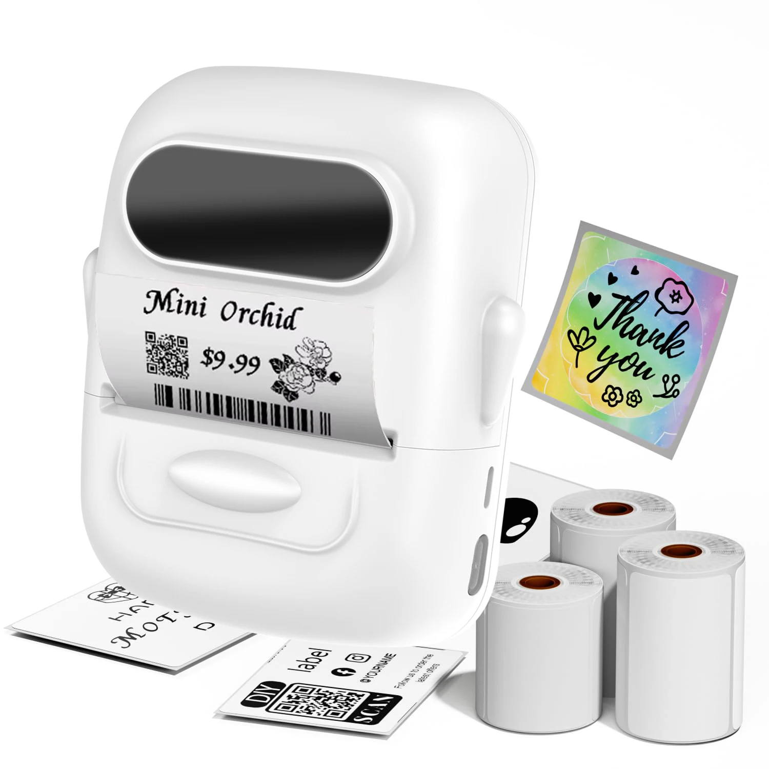 High Quality Bill Tag Label Logo for Price Machine Mini Thermal Barcode Adhesive Label Sticker Phone Portable Mini Printer