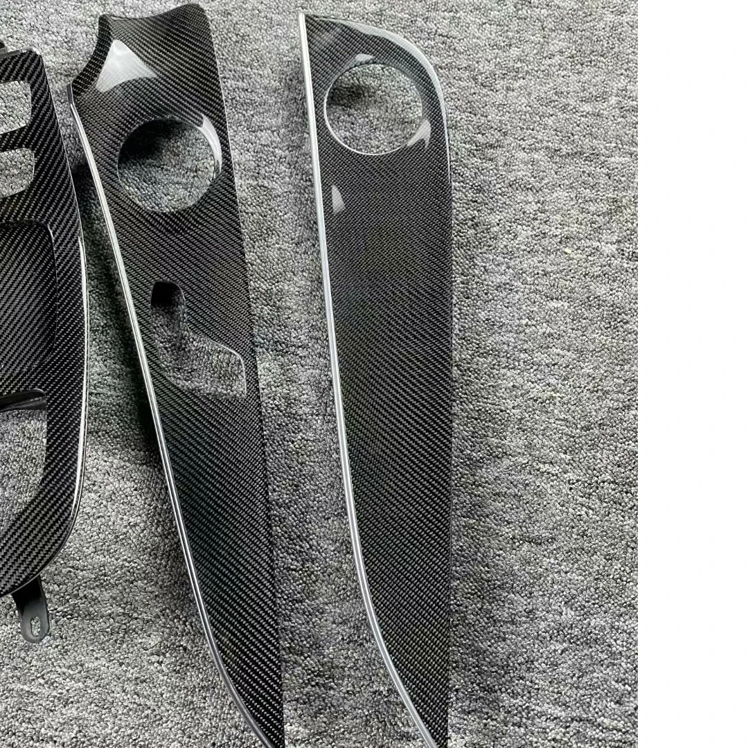 For Mercedes-Benz E-Class W213 2016-2021 Accessories Inner Door Panel Replacement  Interior Trim Real Carbon Fiber