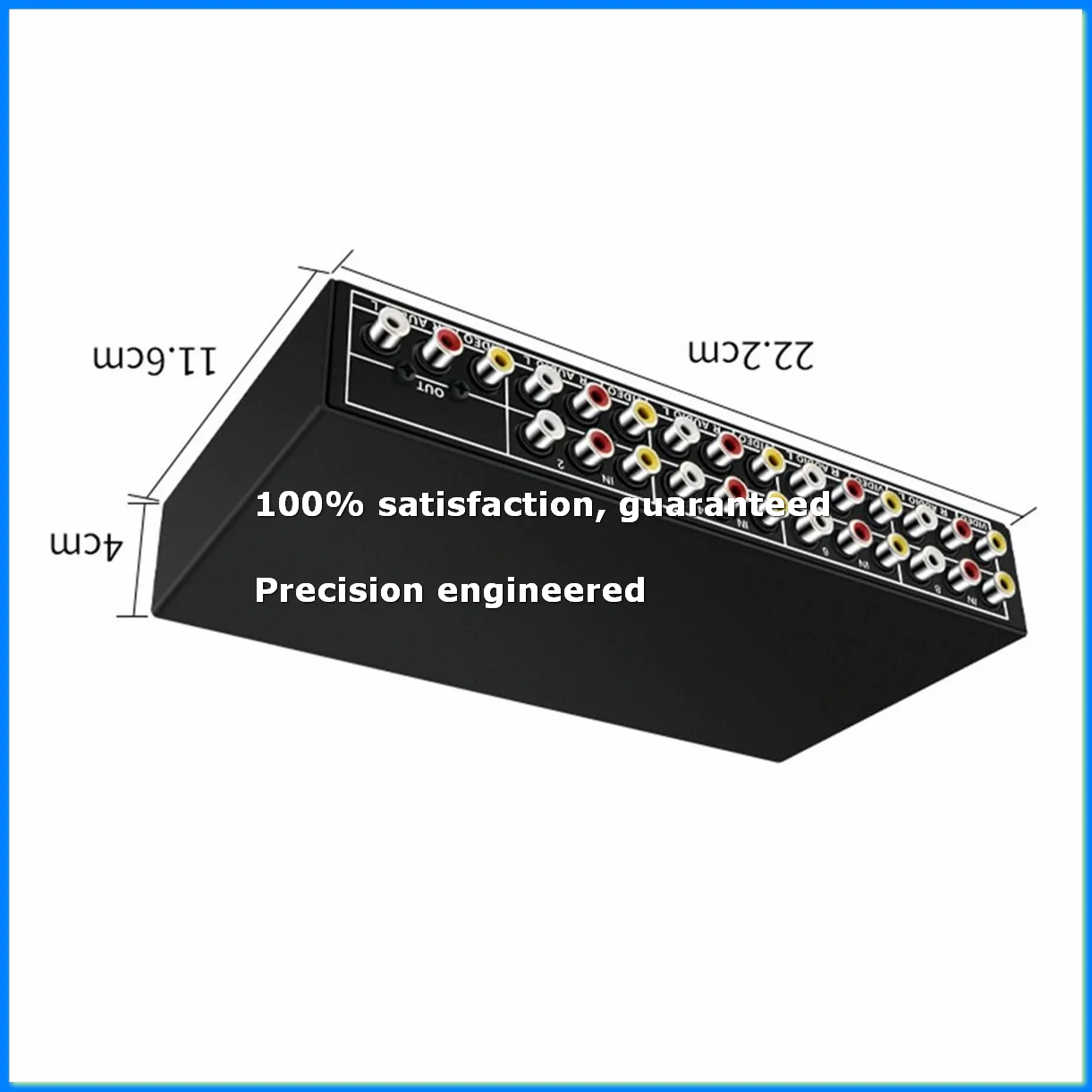 Eight in One Out AV Switch Selector Video L/R Audio Selector Box 8-Port Composite Switch Splitter for DVD STB HDTV-A44I