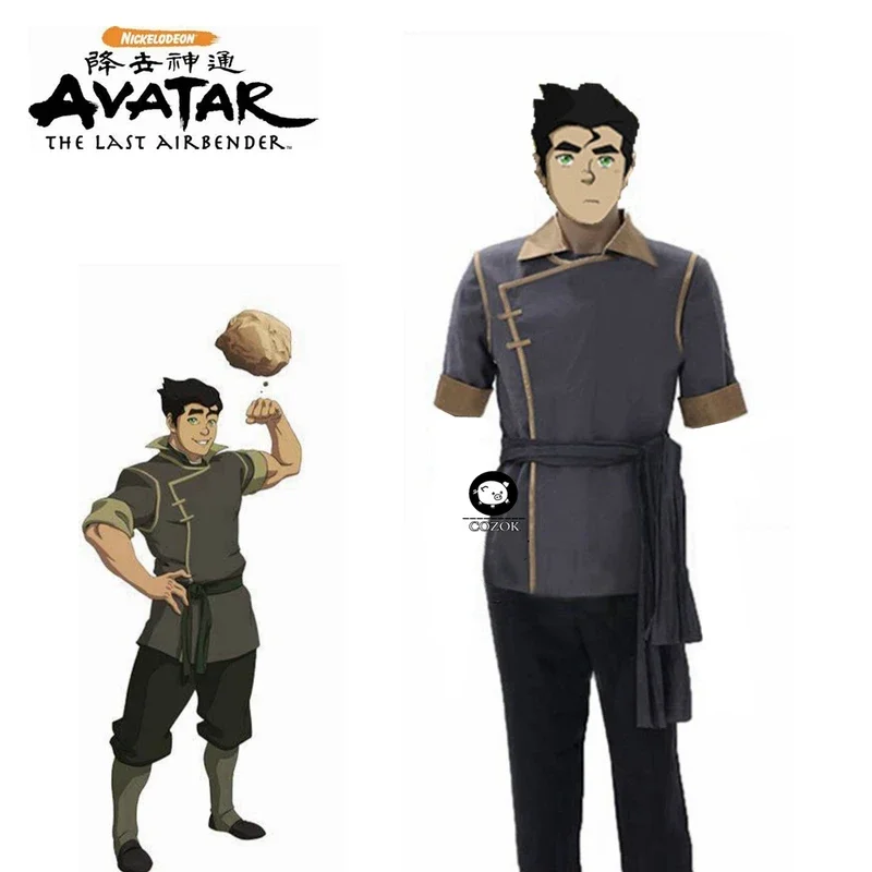 

Anime Avatar The Last Airbender Bolin Cosplay Costume Full Set Custom Made Any Size