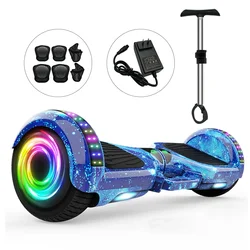 6.5 Inch Smart Self Balancing Adult Children Balance Scooter Led Lights Hover Board With BT