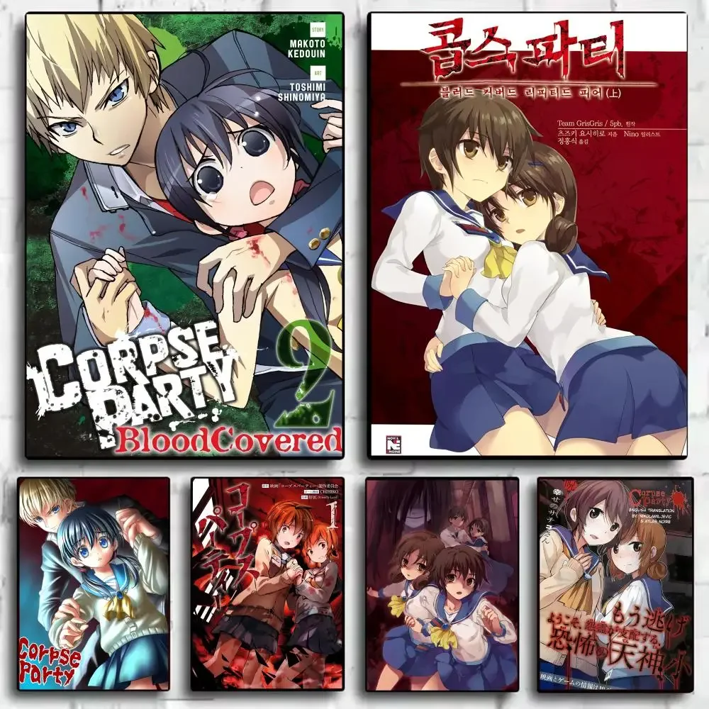 Poster Corpse Party Video Game Perfect Sticker Self Adhesive for Office Home Theater Wall Art Decor Fancy Gift
