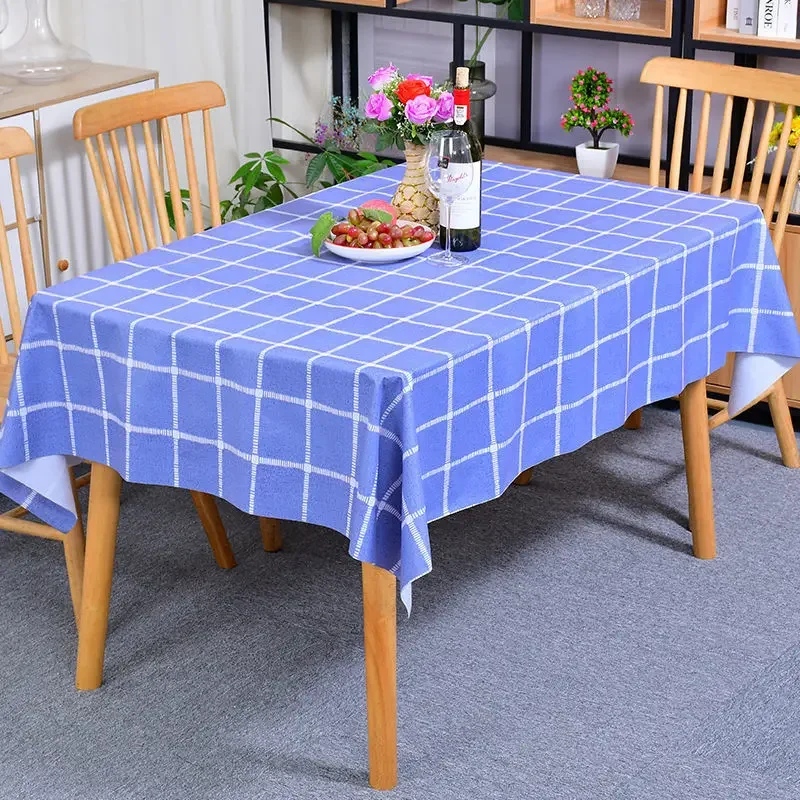 

50017 Table cloth waterproof, oil proof, and wash free PVCmesh red tablecloth, desk, student coffee table, table mat fabric art