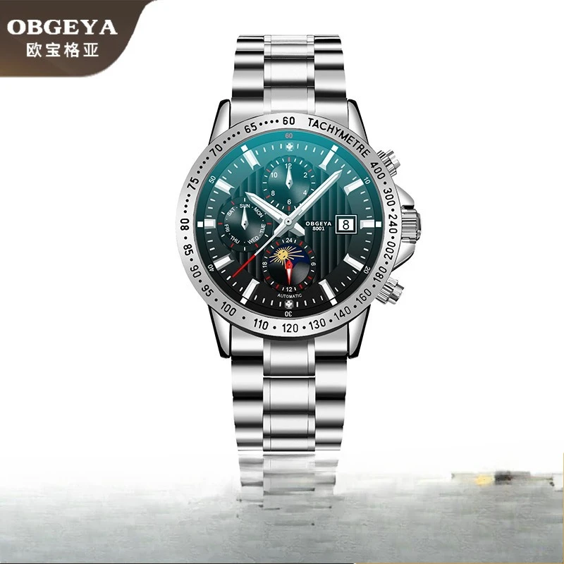 

Swiss Opalga Sports Calendar Watch - Bestseller Men's Large Dial Watch, Multi-Function Mechanical Watch