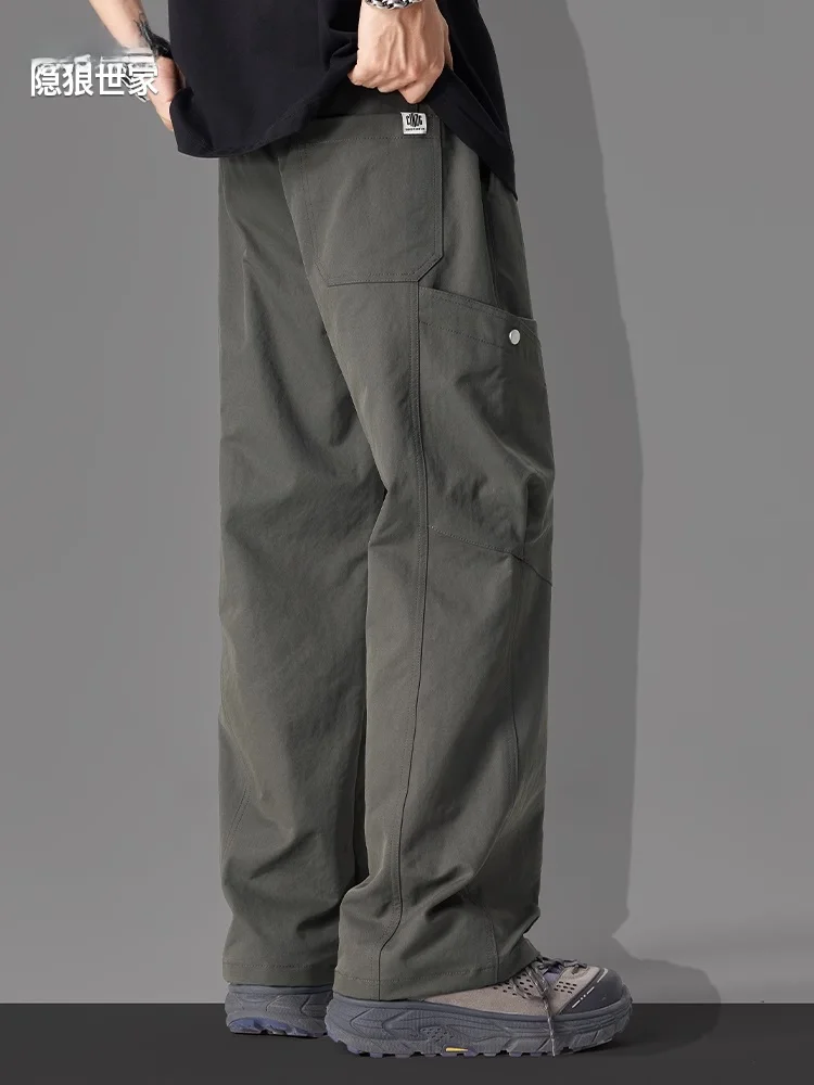 

Легкие быстросохнущие мужские рабочие брюки прямого кроя American Sle, летние тонкие спортивные брюки, повседневные длинные брюки