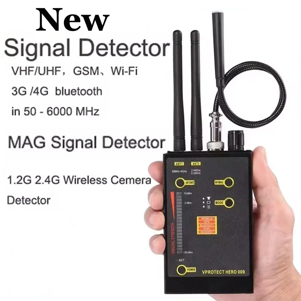 Wireless Bluetooth Signal Detector VHF/UHF Anti-Spy GSM Wifi Scan Finder RF Detectors Hacking Gadgets Hidden Camera Detection view 2