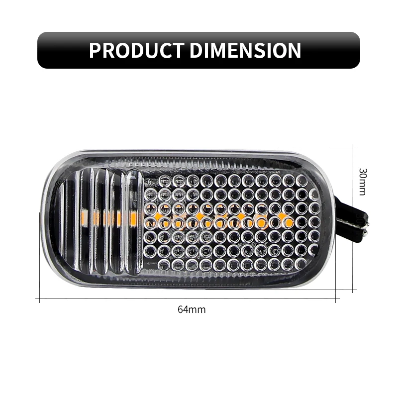 2PCS for Honda Stream S2000 AP1 AP2 for Acura Integra Type-R DC2 RSX DC5 NSX NA1 NA2 -Car Side Marker Light Dynamic Turn Signal
